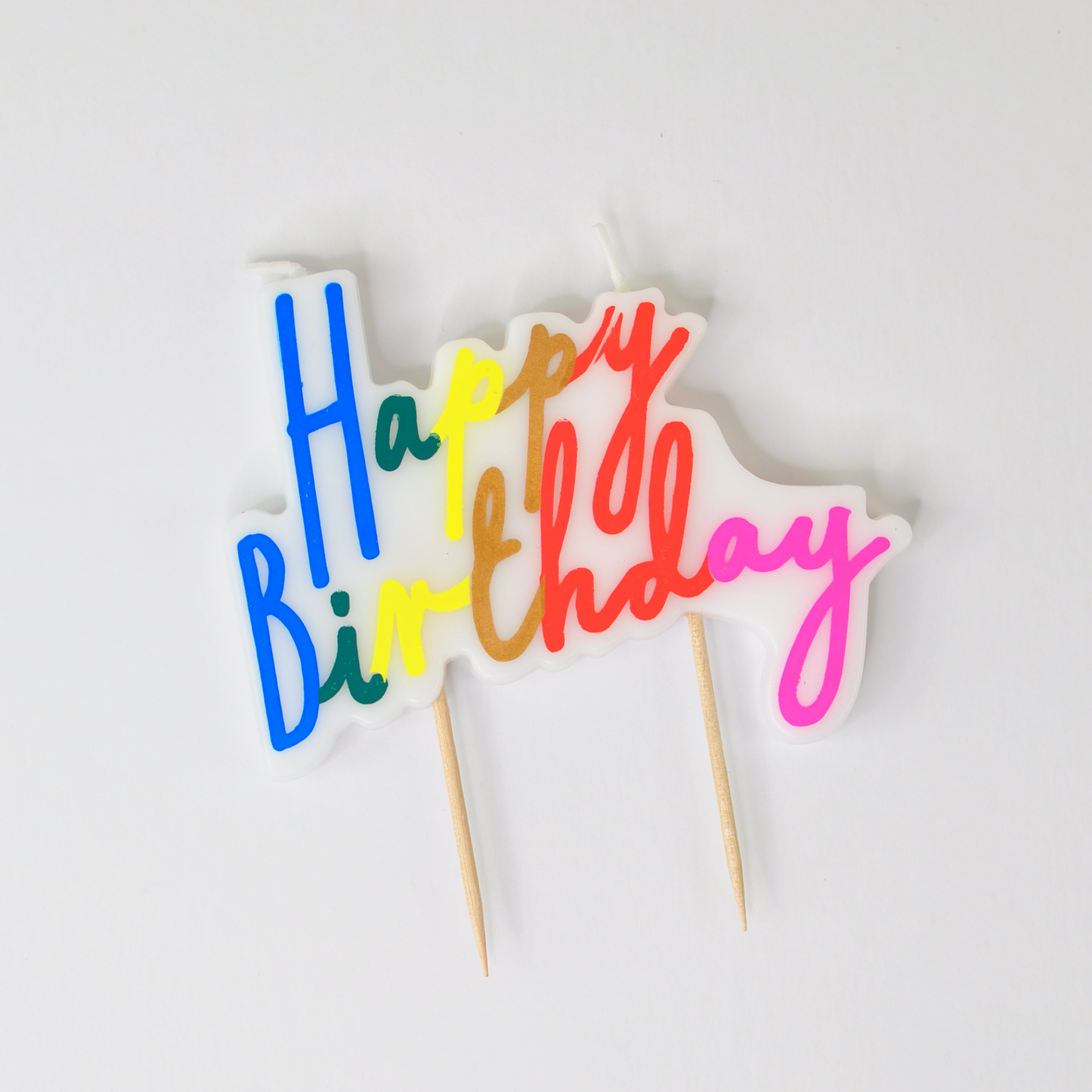 Bright Rainbow Birthday Candle