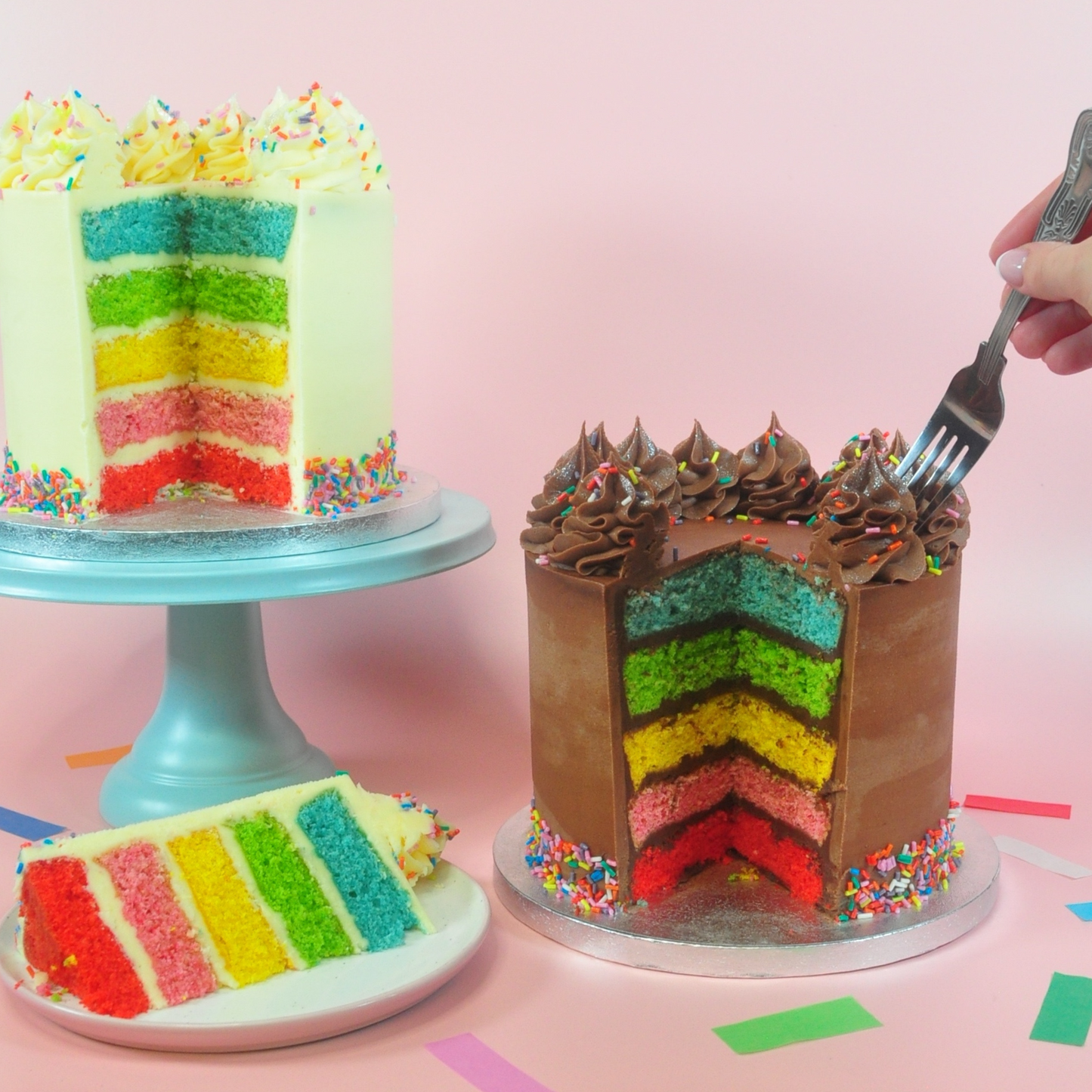 The Rainbow Vanilla Cake