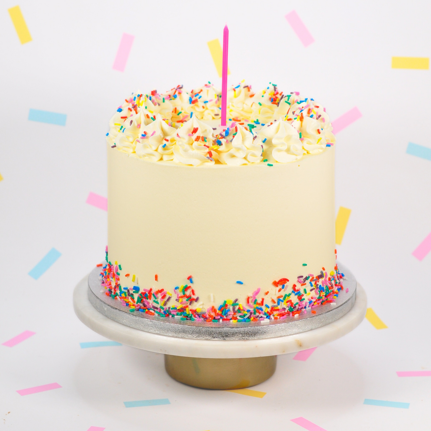 The Rainbow Vanilla Cake