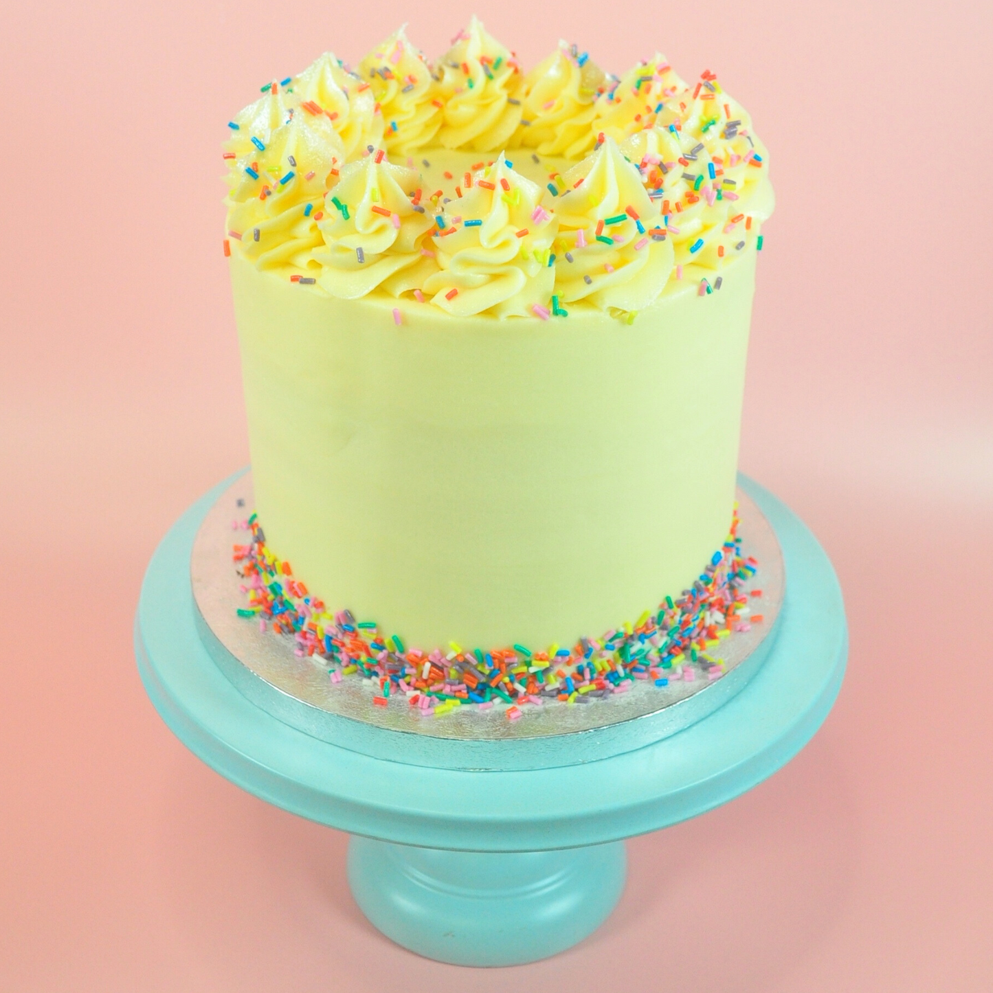 The Rainbow Vanilla Cake