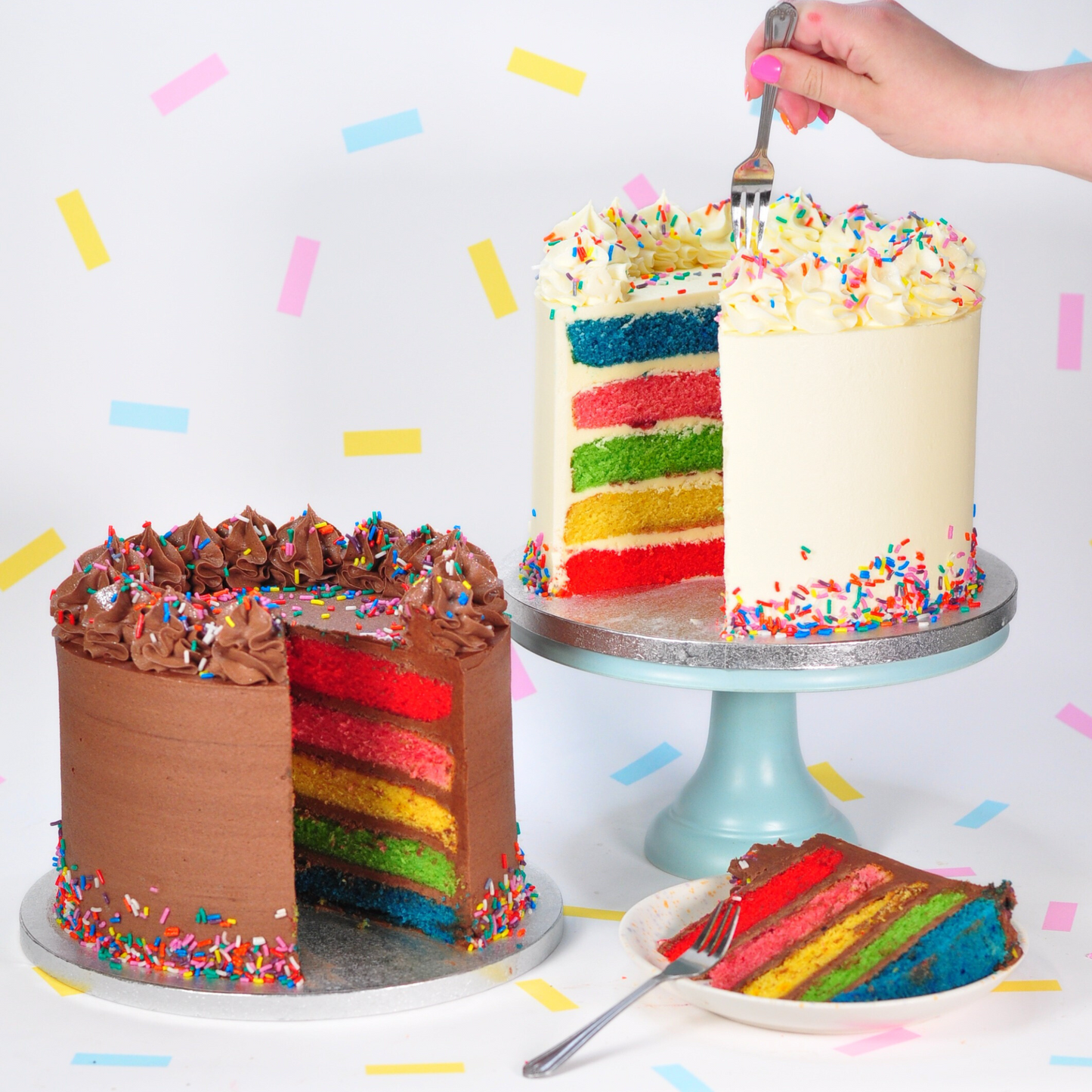 The Rainbow Vanilla Cake