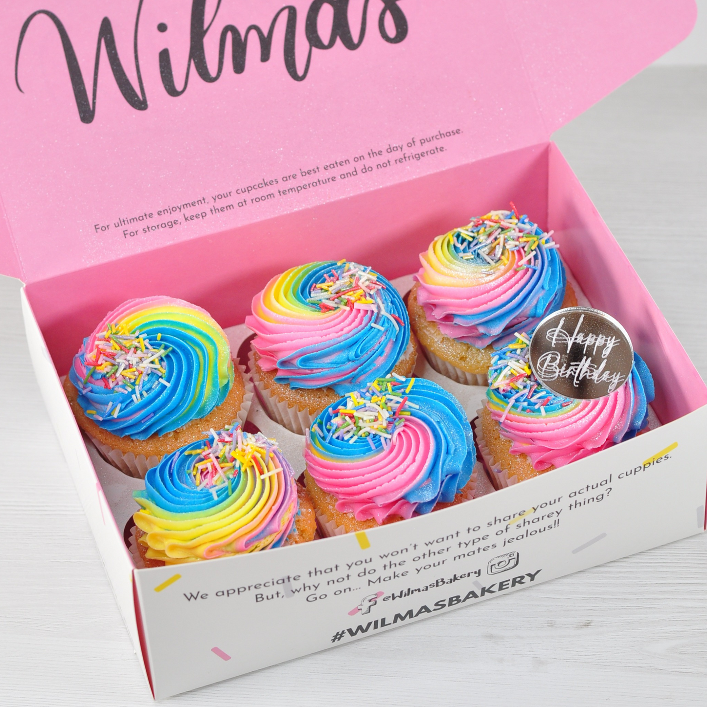 Vegan Rainbow Buttercream Swirls