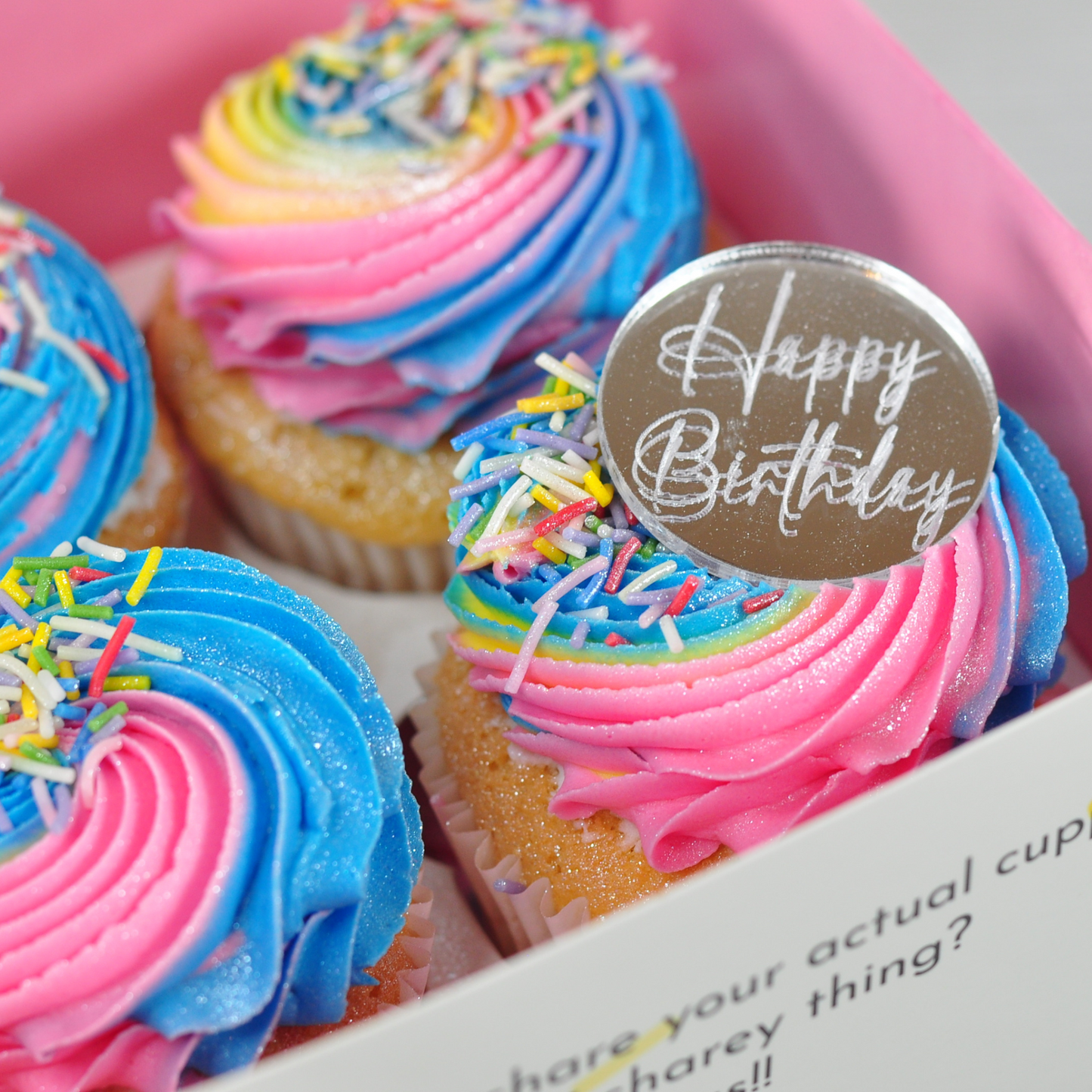 Vegan Rainbow Buttercream Swirls