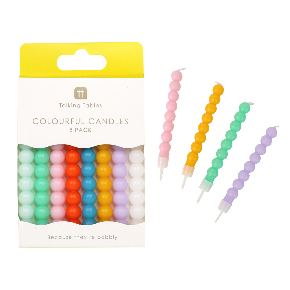 Rainbow Bobble Candles