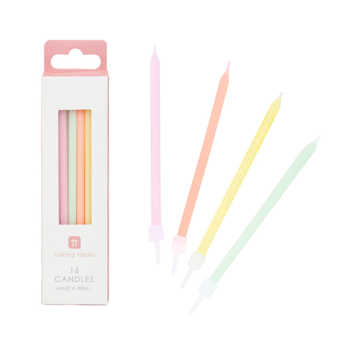 Tall Pastel Rainbow Candles