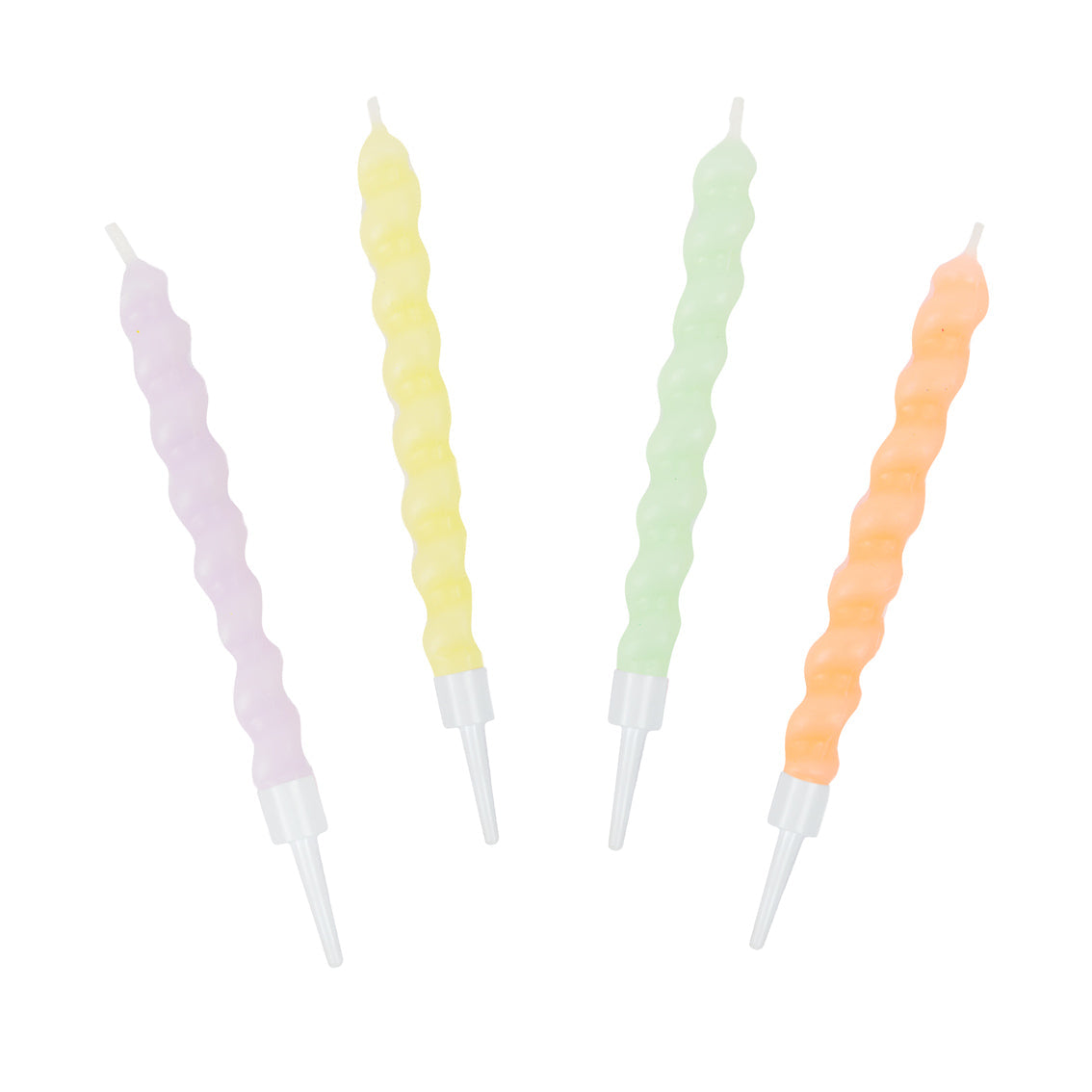 Pastel Rainbow Twirl Birthday Candles