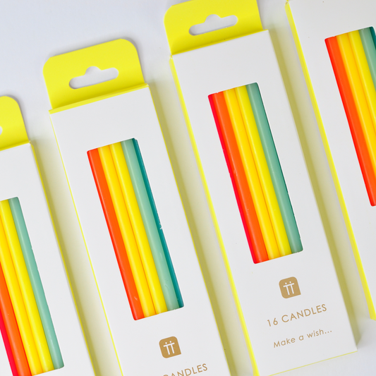 Tall Bright Rainbow Candles