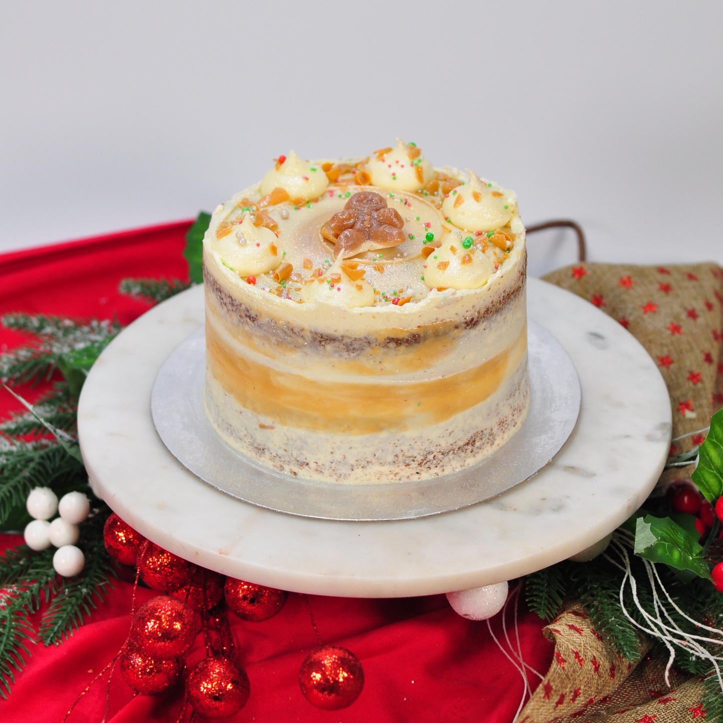 Gingerbread & White Chocolate Layer Cake