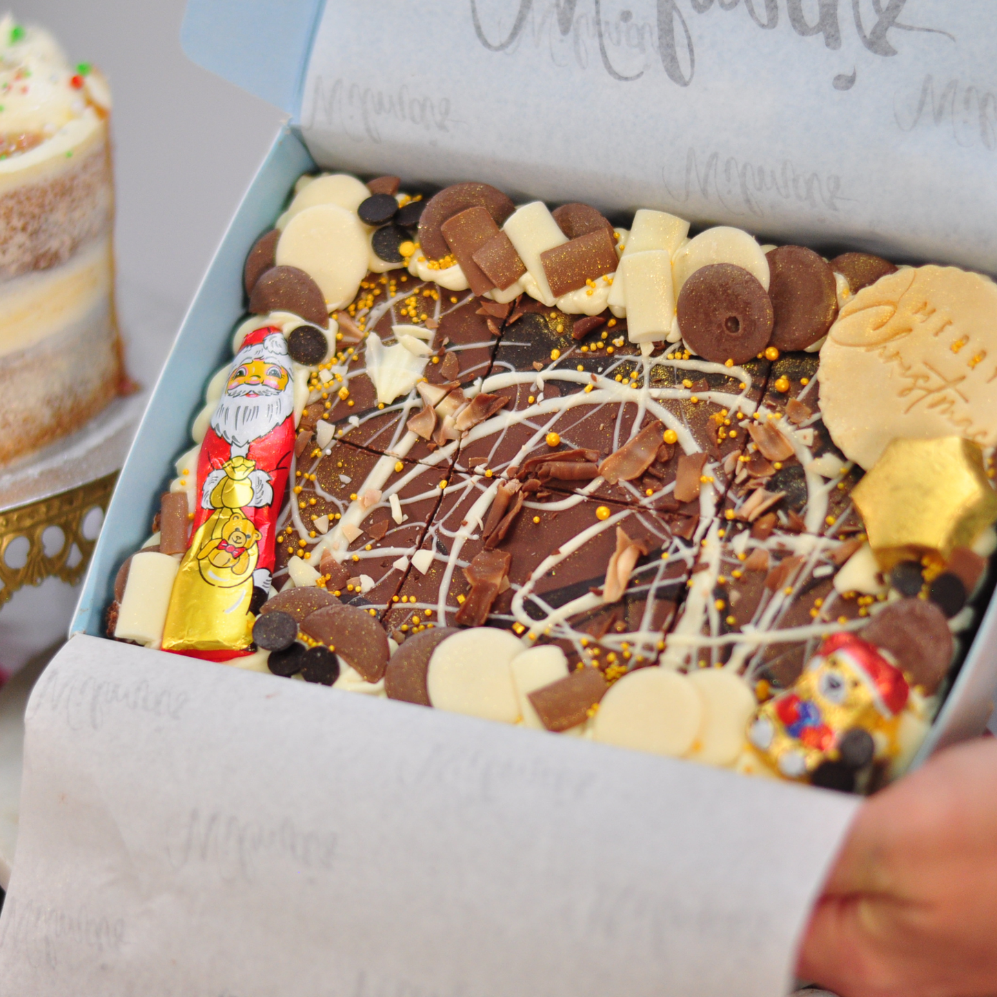 Christmas Brownie Slab