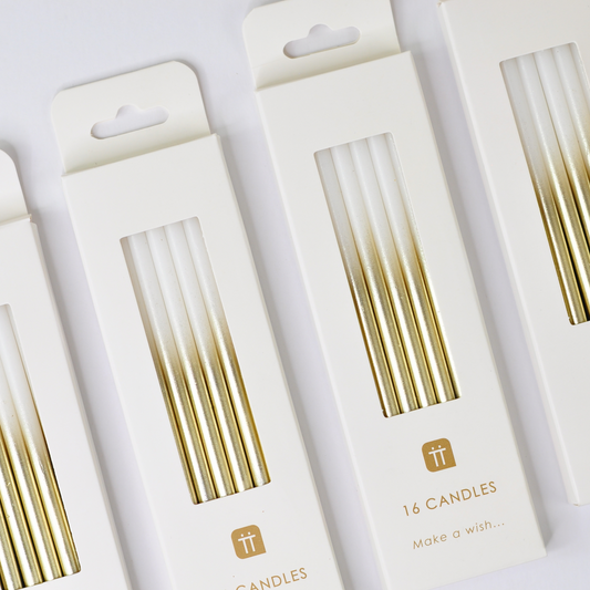 Tall Gold Ombre Candles