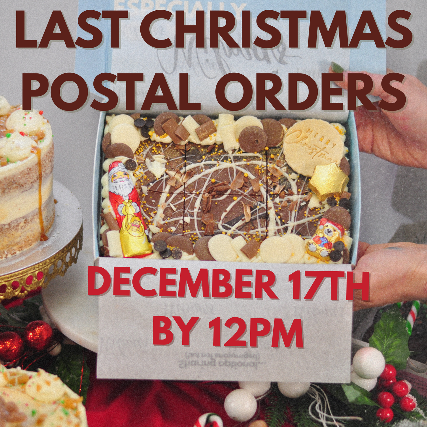 Christmas Brownie Slab - POSTAL