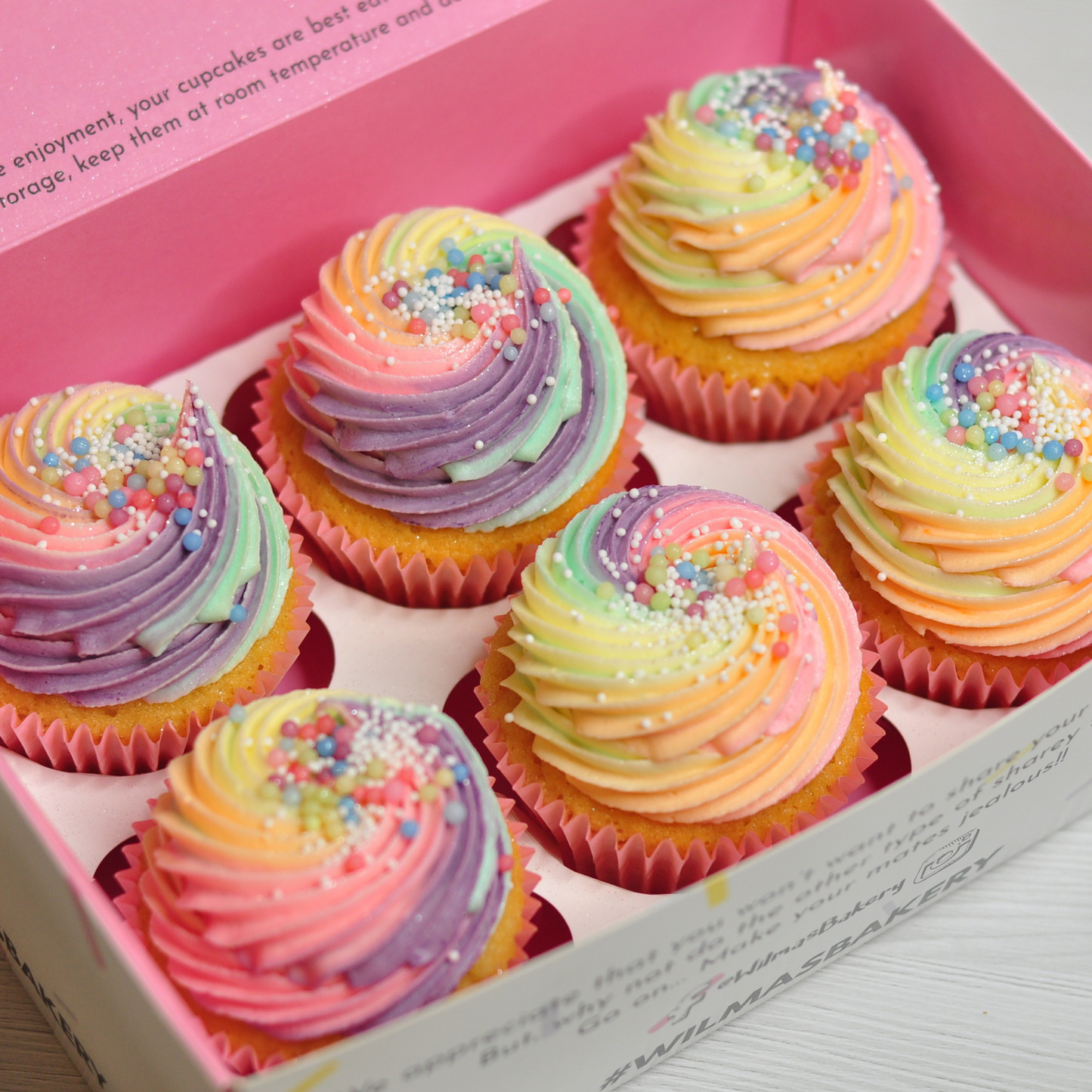 Rainbow Buttercream Swirls