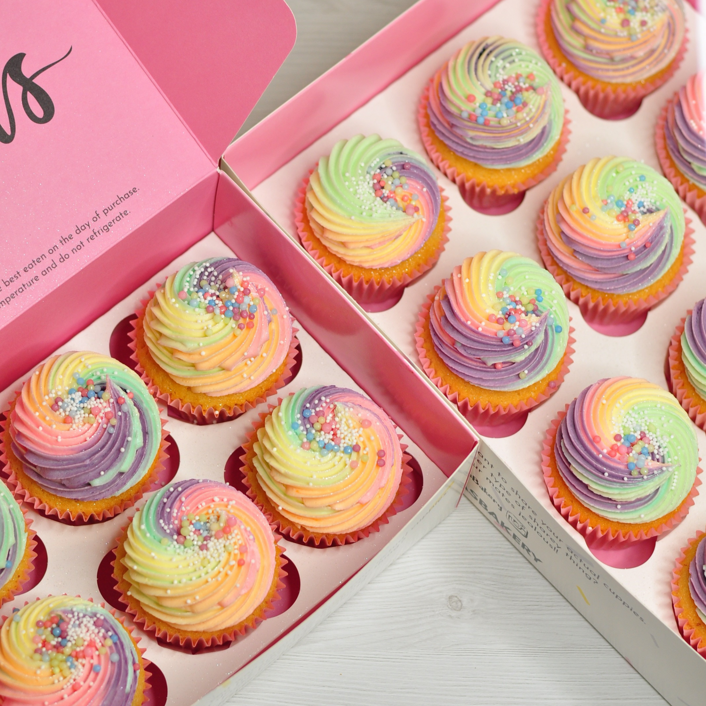 Rainbow Buttercream Swirls