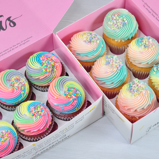 Gluten Free Rainbow Buttercream Swirls