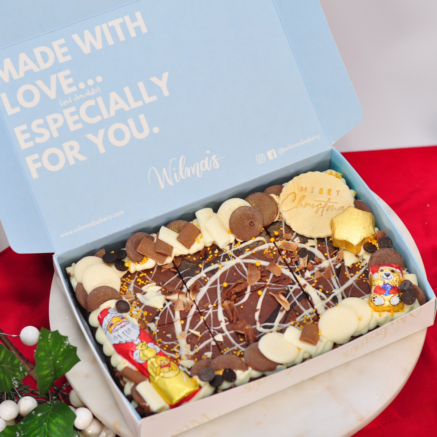 Christmas Brownie Slab