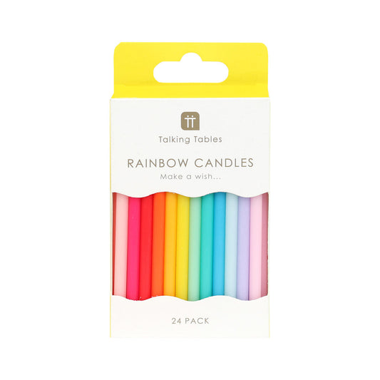 Rainbow Candles - 24 Pack