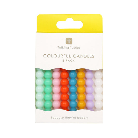 Rainbow Bobble Candles
