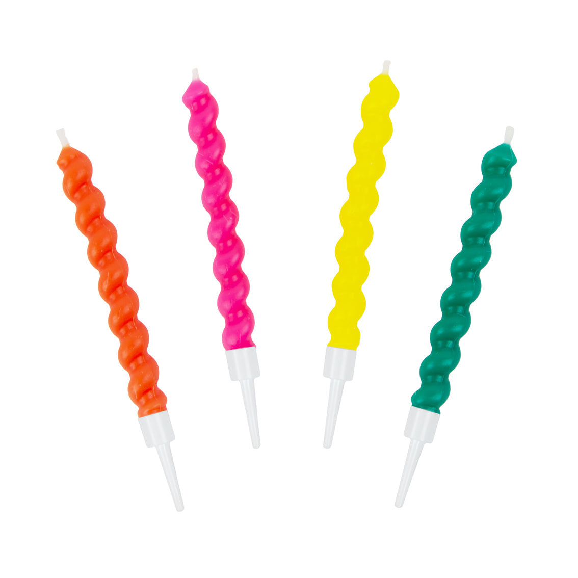 Bright Rainbow Twirl Birthday Candles
