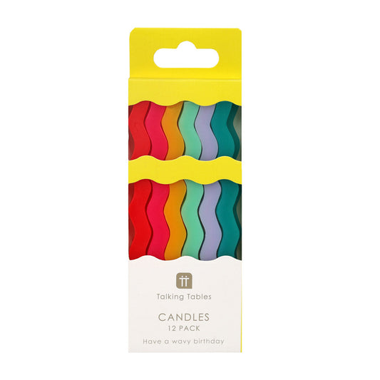 Wavy Rainbow Candles