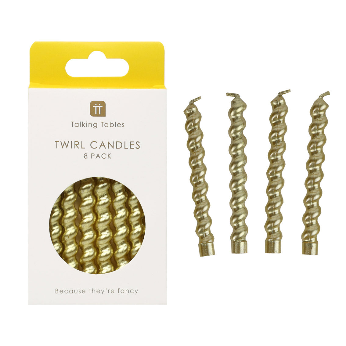 Gold Twirl Birthday Candles